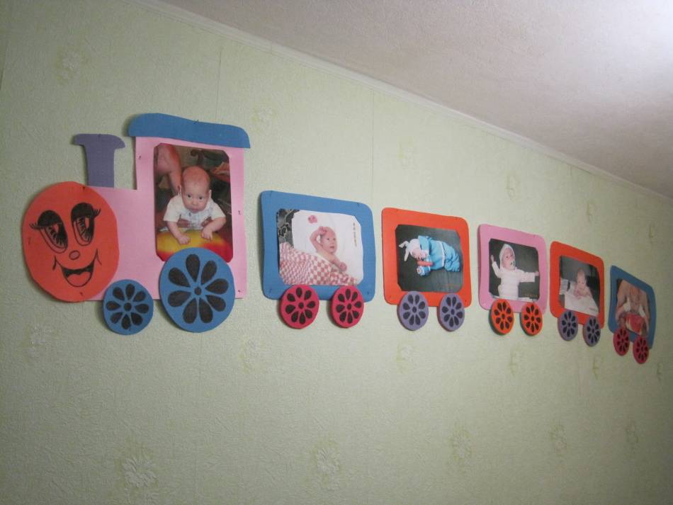 Рамка для фотографий из старых пуговиц