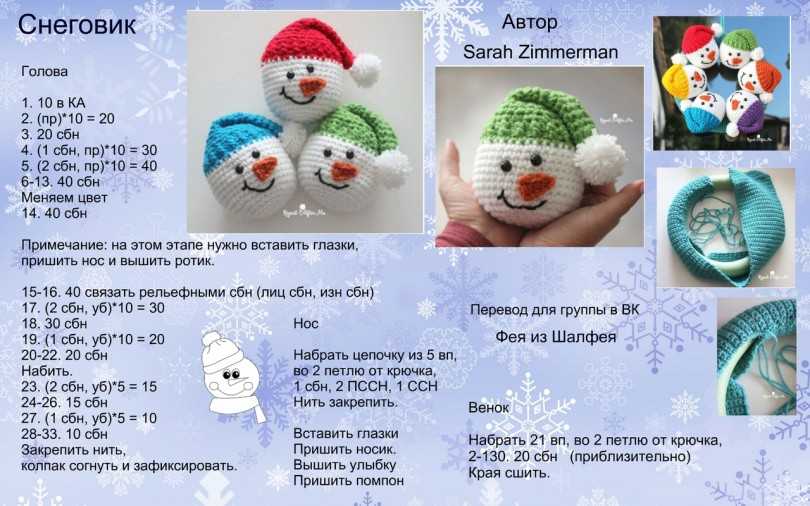 Вязание крючком елочного украшения